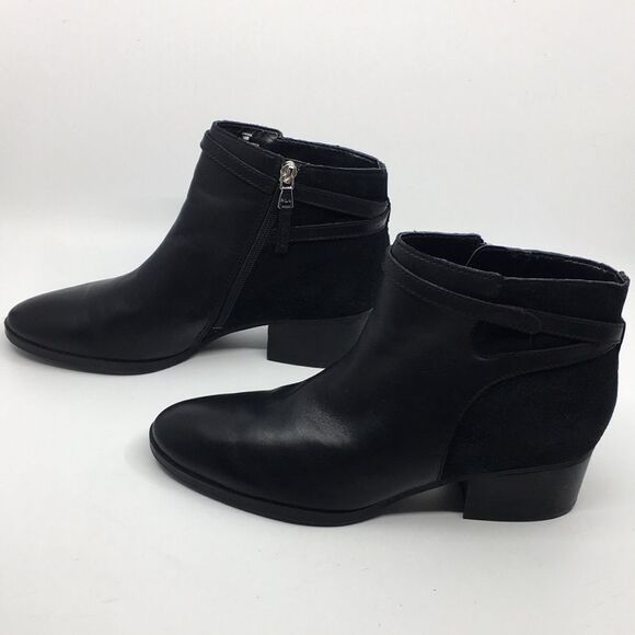 Lauren Ralph Lauren Damara Ankle Boots Booties Black Leather & Suede Size 10 - Picture 15 of 16